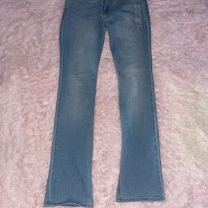 Blue Straight-Leg Jeans